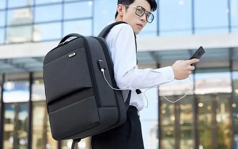 anti theft laptop backpack with usb charging port feature 1