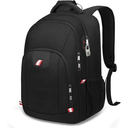 black travel laptop backpack with usb slit.webp