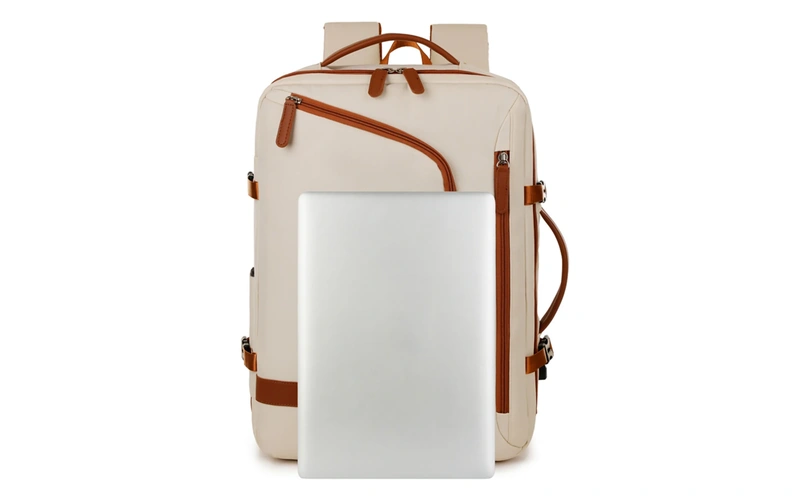 business casual backpack with usb port and anti theft zippers feature 2