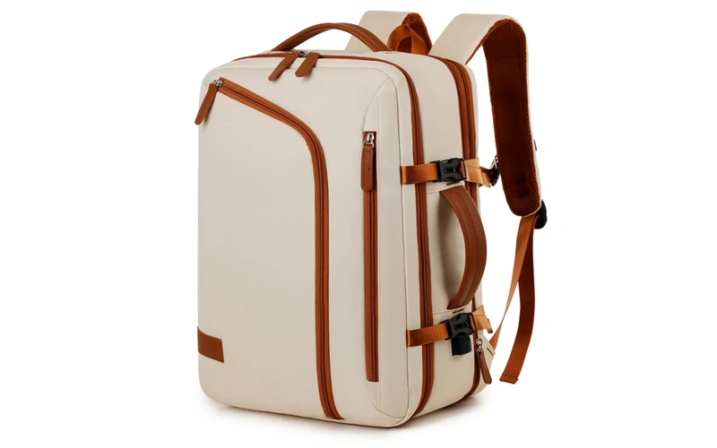 business casual backpack with usb port and anti theft zippers feature 4