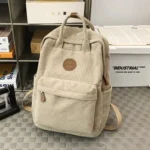 corduroy velvet backpack for students banner 1