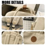 corduroy velvet backpack for students banner 5