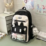 cute cartoon puppy backpack with transparent window banner 6