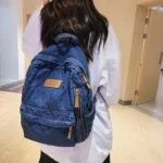 denim fashion backpack for school banner 3