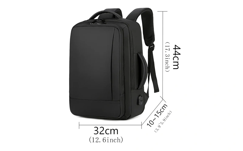 expandable travel backpack with usb charging feature 1