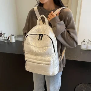 large capacity winter puffer school backpack banner banner 3