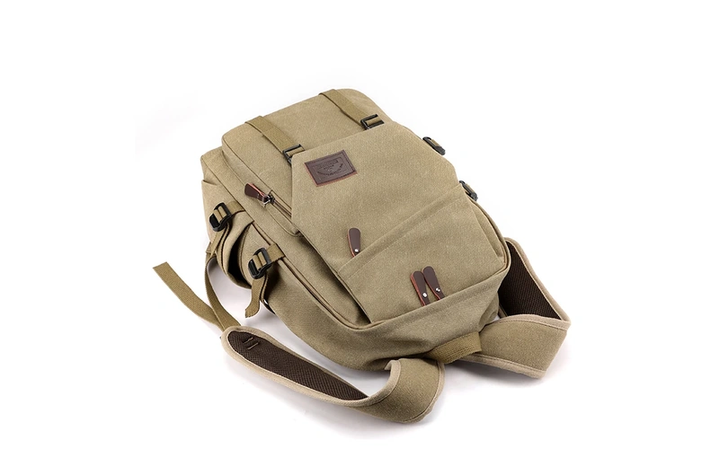 lightweight canvas travel backpack feature 2