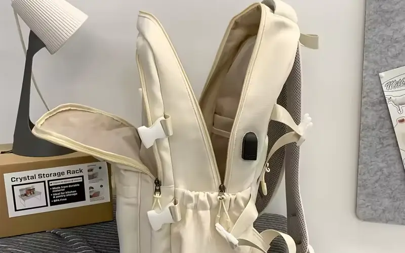 multi layer large capacity preppy couple travel backpack feature 3