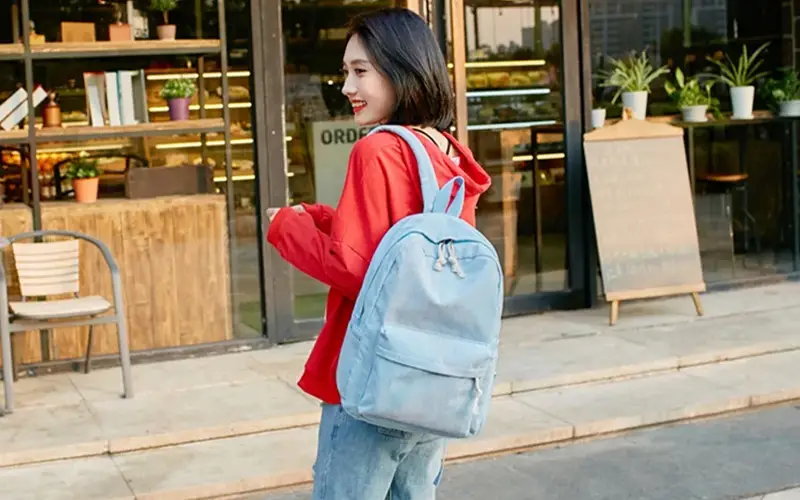 personalized corduroy anti theft school backpack for teenagers feature 3