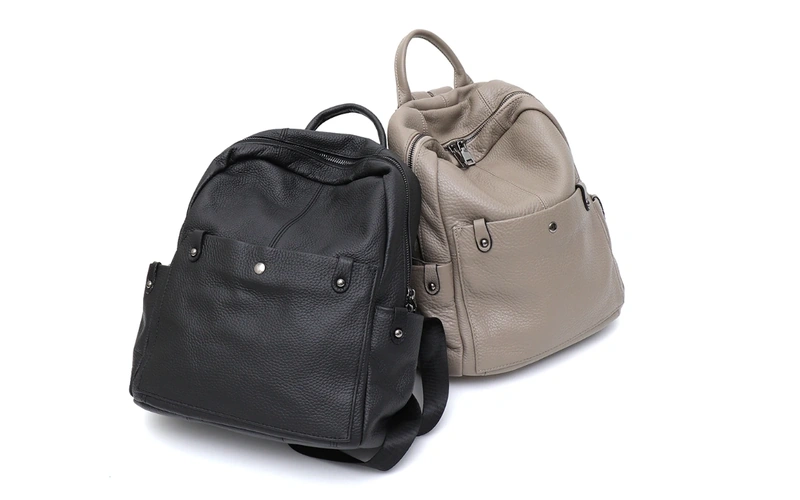 Soft Genuine Cowhide Leather Backpack